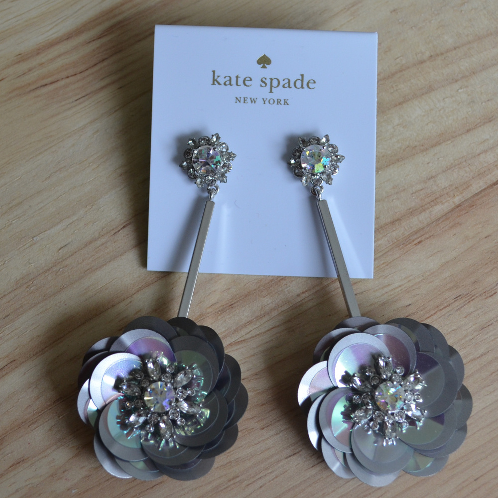 KATE SPADE Statement Sequin Drop Earrings